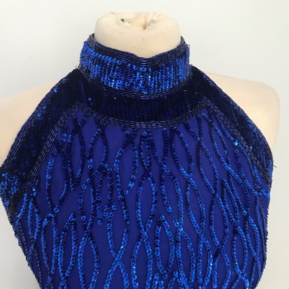 Laurence Kazar blue sequins dress - Picture 4 of 13